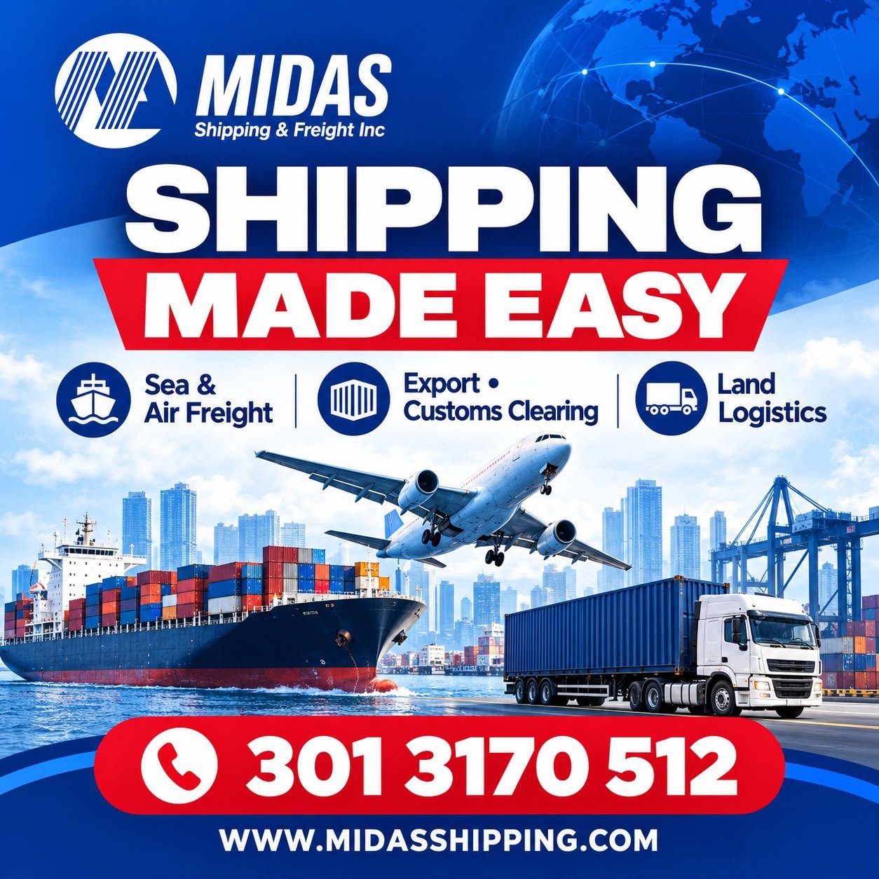 Midas Shipping Made Easy Banner